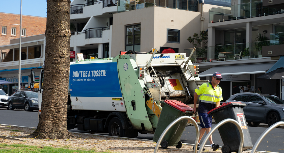 A litter picker at Dee Why in Sydney. 